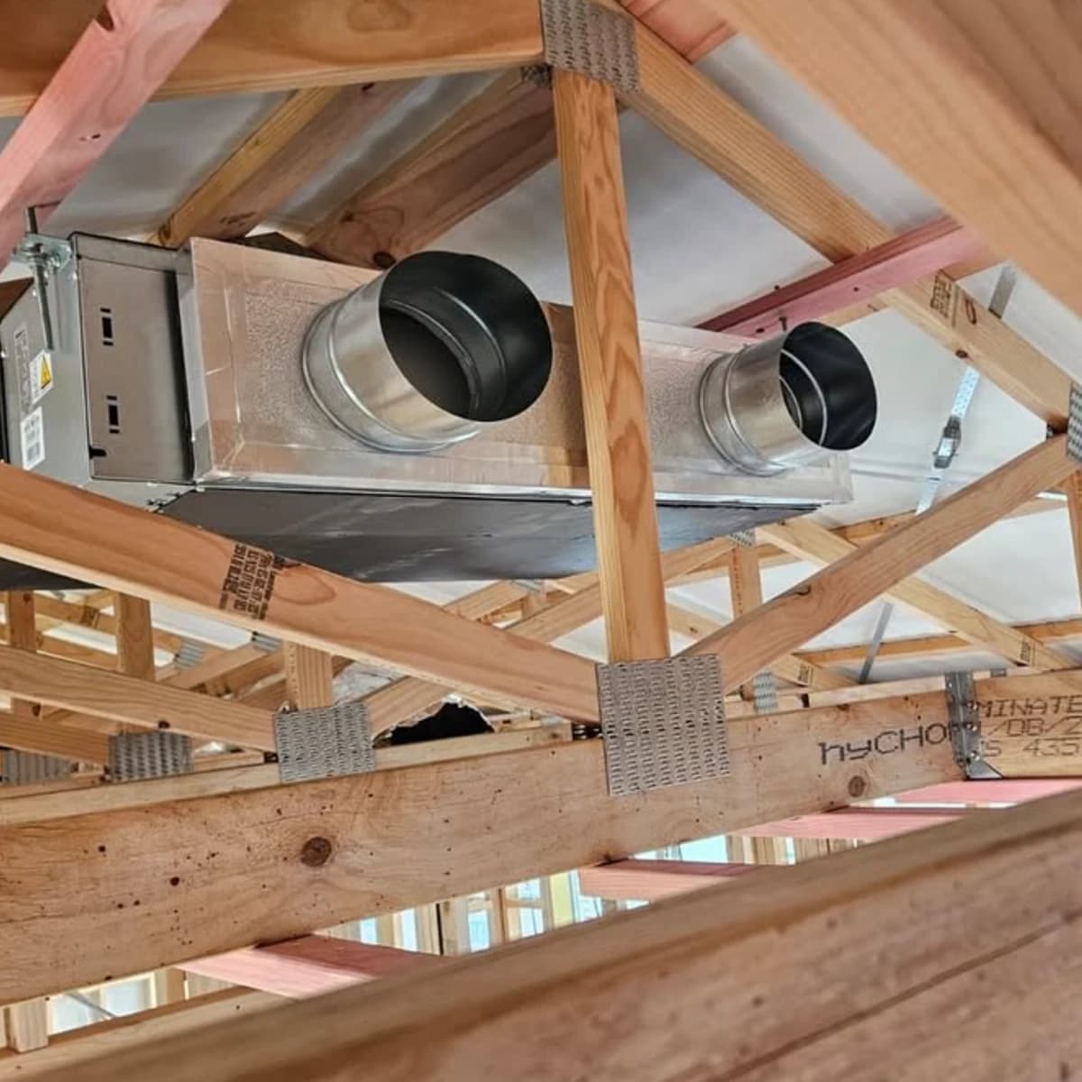 Ducted heat pump ceiling grille installed in a Tauranga home