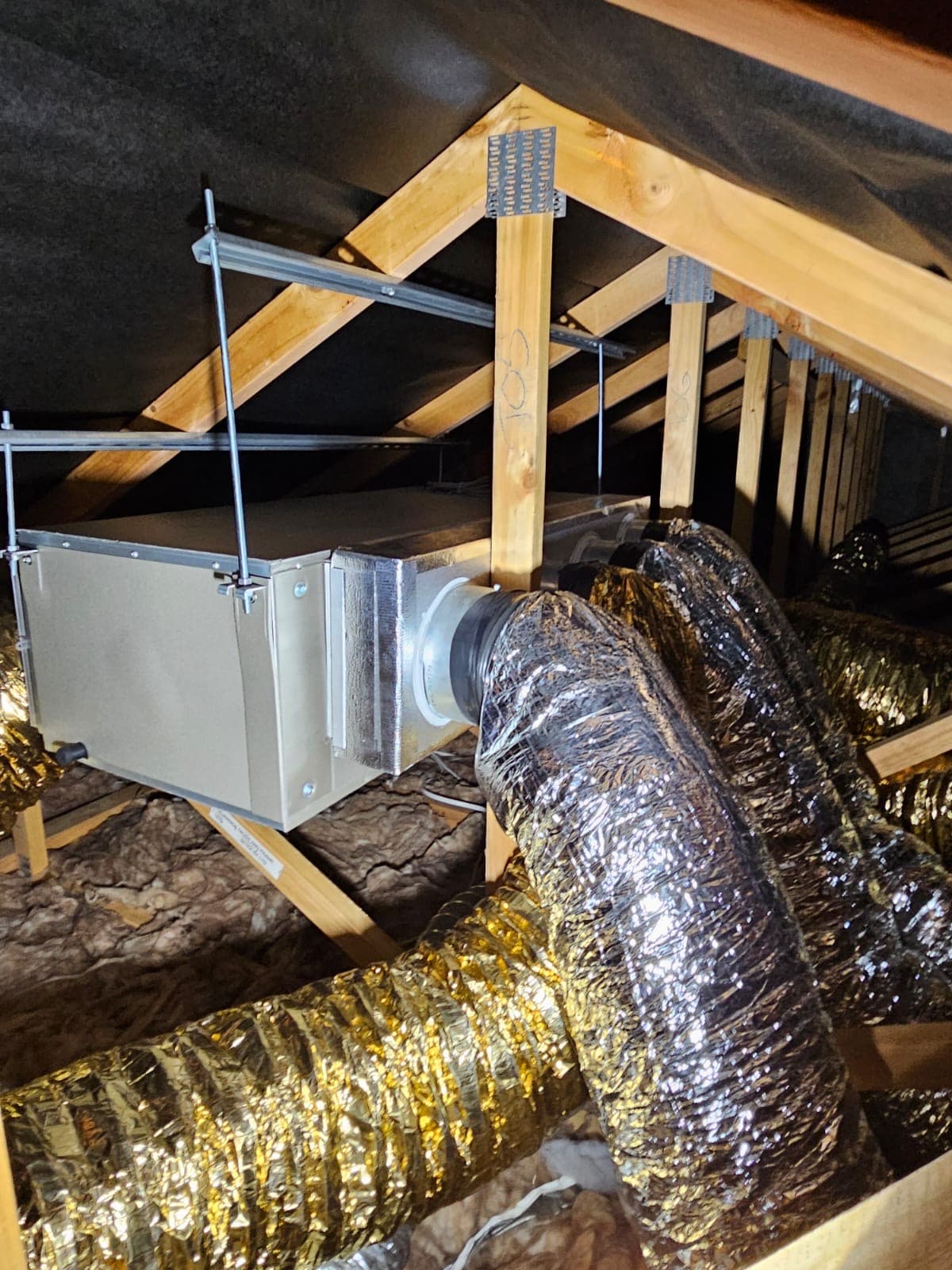 Roof cavity ducted heat pump installation by Electric Avenue