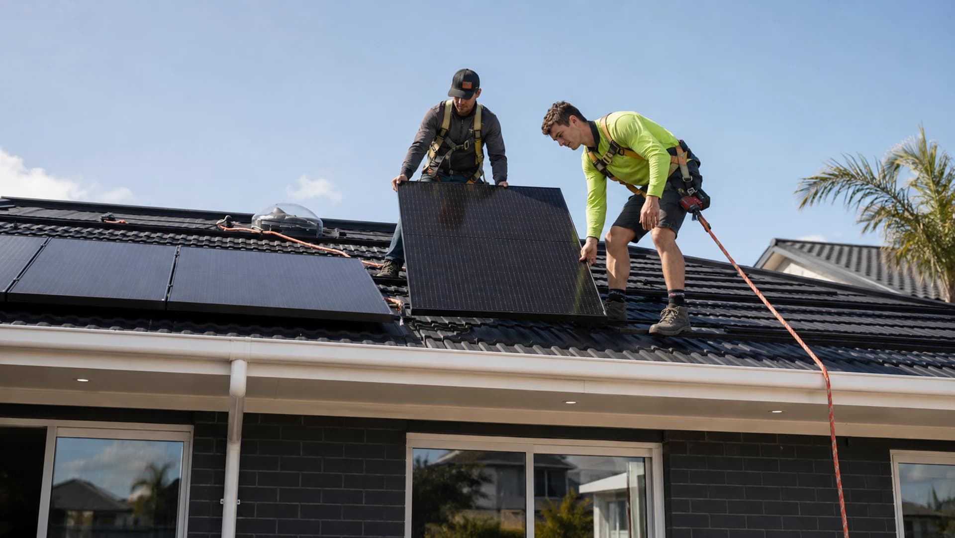 Solar panel installation by Electric Avenue in Tauranga